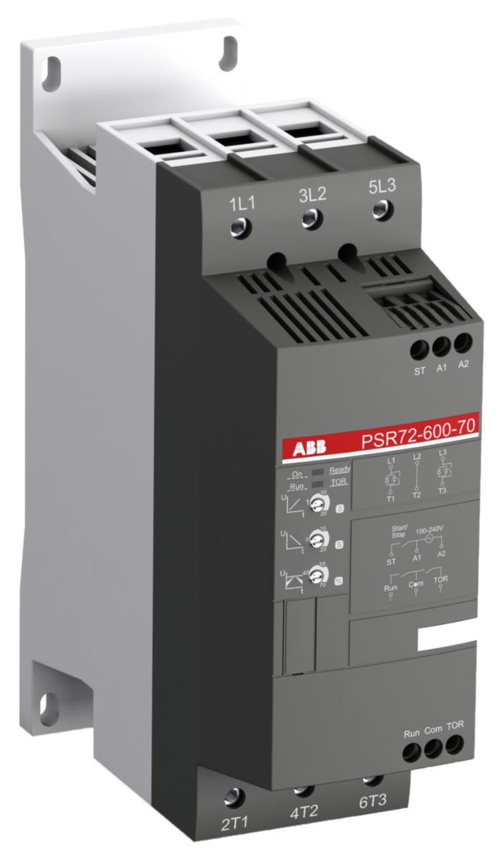 Mjukstarter PSR3-PSR105 för 208-600V AC 24VAC/DC - MJUKSTARTARE PSR 37kW/400V 24V PSR72-600-11