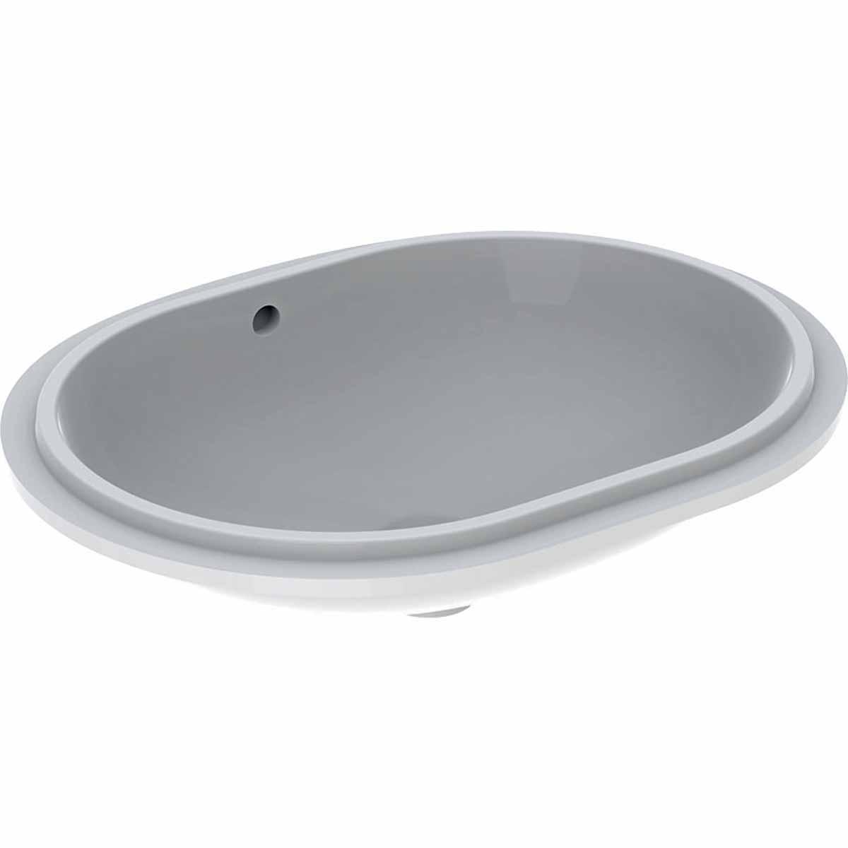 Tvättställ VariForm underbyggt elliptisk, Geberit - GEBERIT VARIFORM TVÄTTSTÄLL UND.BYGGN.ELLIPS.B=55.T=46. KT