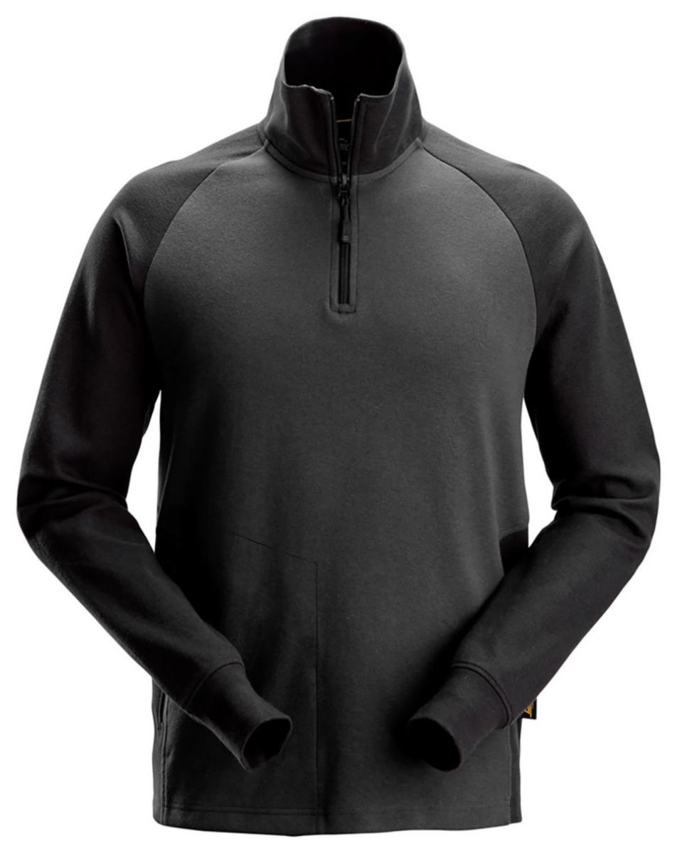 Tröja Snickers 2841 - TRÖJA SNICKERS 2841-5804 HALVZIP GRÅ/SVART STL 2XL