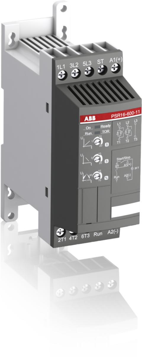 Mjukstarter PSR3-PSR105 för 208-600V AC 24VAC/DC - MJUKSTART PSR 7.5kW/400V 24V PSR16-600-11