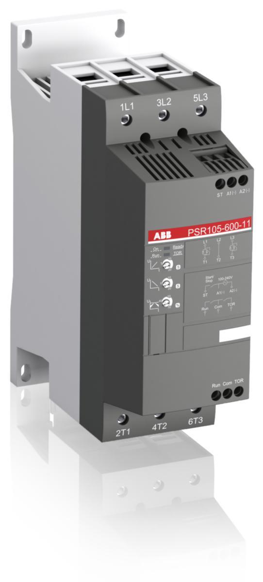 Mjukstarter PSR3-PSR105 för 208-600V AC 24VAC/DC - MJUKSTART PSR 55kW/400V 24V PSR105-600-11