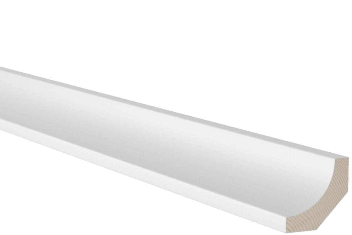 Hålkälslist Furu 15X33MM Vit - HÅLKÄLSLIST 15X33 MM FURU L:4400 MM VIT 0502-Y