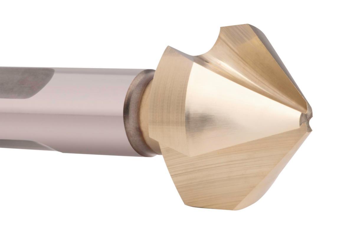 Försänkare IZAR 2574 HSSE-Co5 3Z Zirkonium avfasat skaft - FÖRSÄNKARE IZAR 2574 HSSE 3Z 25,00 MM AVFASAT SKAFT ZIRKON