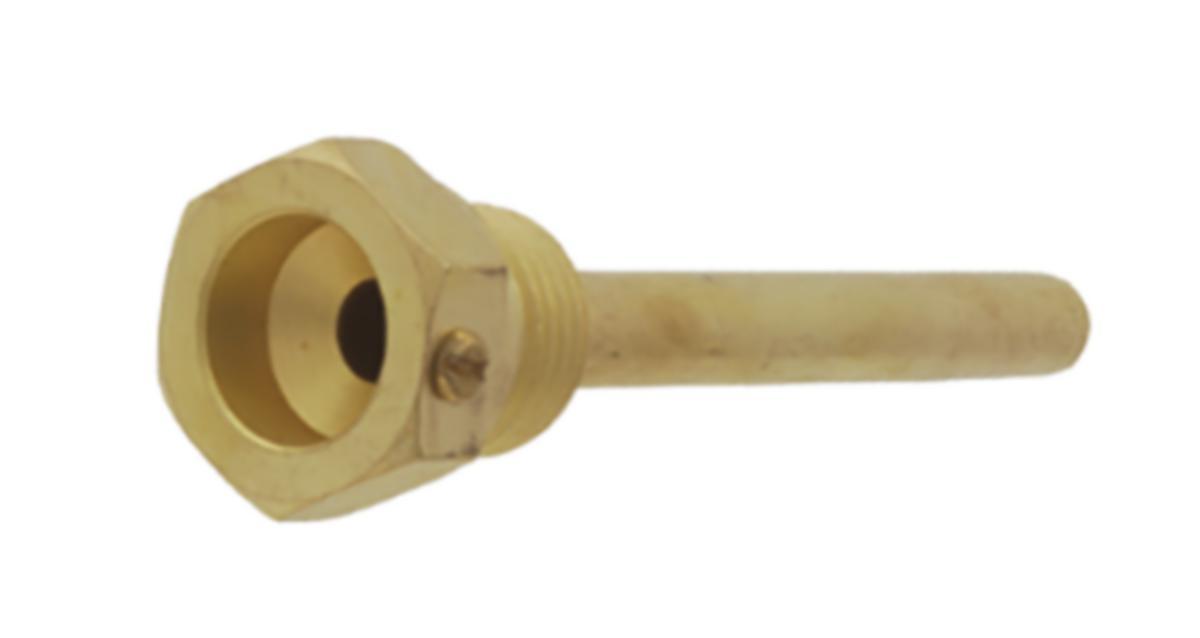 Skyddsficka i mässing för WIKA termometer A52. - SKYDDSFICKA INSTICK G1/2 7350 MÄSSING L1 45X10 MM