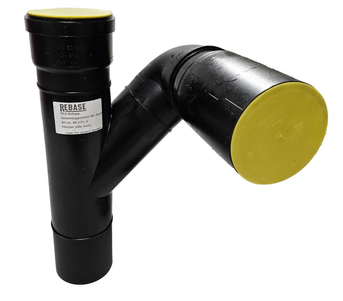 Avloppsanslutning 110mm, Rebase - REBASE AVLOPPSANSLUTNING PEH GENOMLOPPSSTAM, 110, VÄNSTER