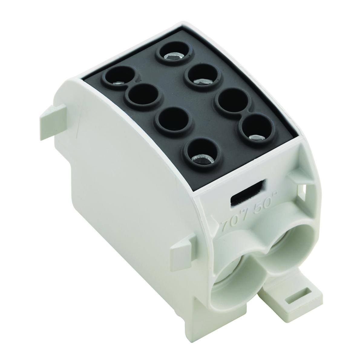 Fördelningsplint WPD X01-X03 - PLINT AL/CU 2X70/2X50 SVART WPD 103 2X70/2X50 BK