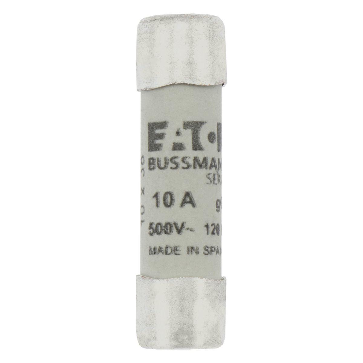 Cylindersäkring Bussmann - CYL SÄK 10X38 10A GG 500V CYL FUSE 10X38 10A GG 500V AC