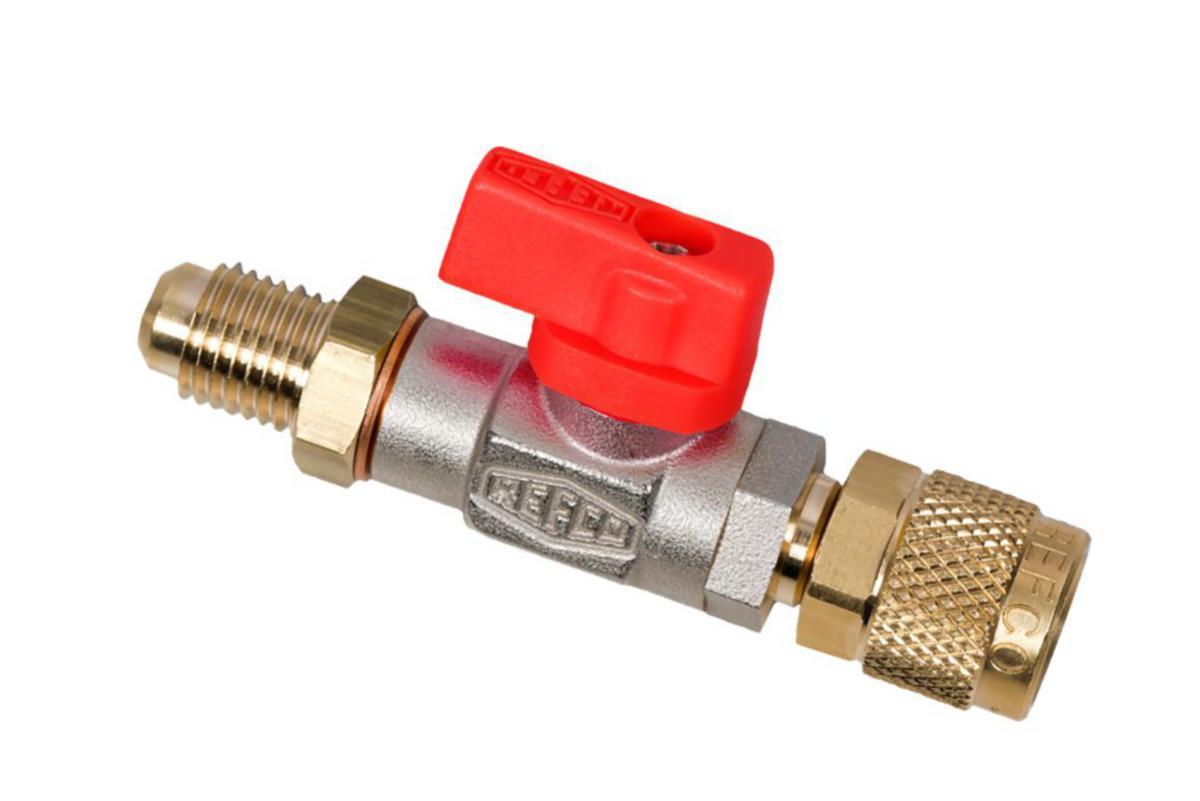 Raka kulventiler för köldmedieslangar - KULVENTIL RAK 1/4"X1/4" RÖD CA-1/4"SAE-R