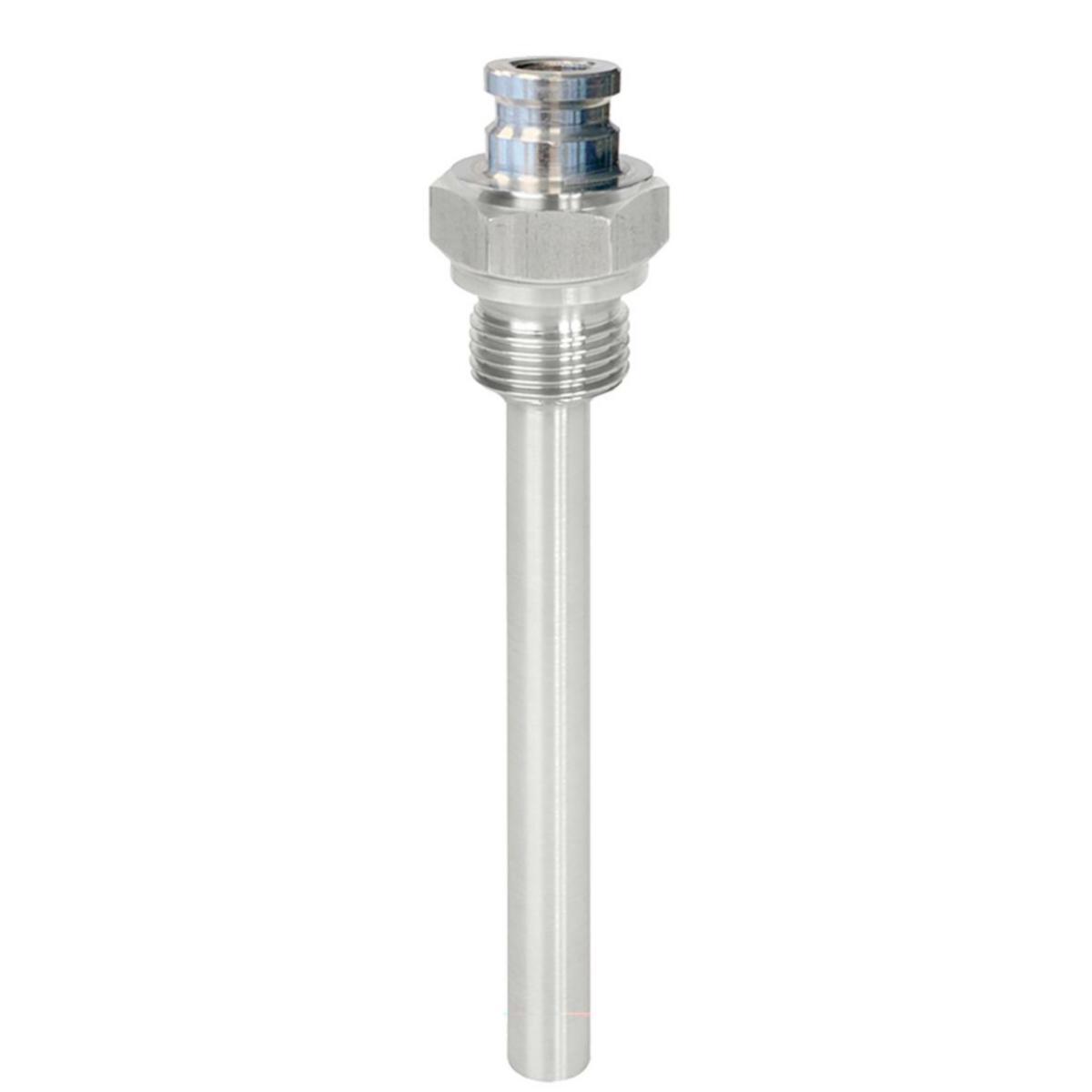 Sammanfogad skyddsficka TW45-GS anslutning med skruvspår passande glastermometer. - SKYDDSFICKA SAMMANFOGAD G1/2 TW45-GS SYRAF. U1 40 MM