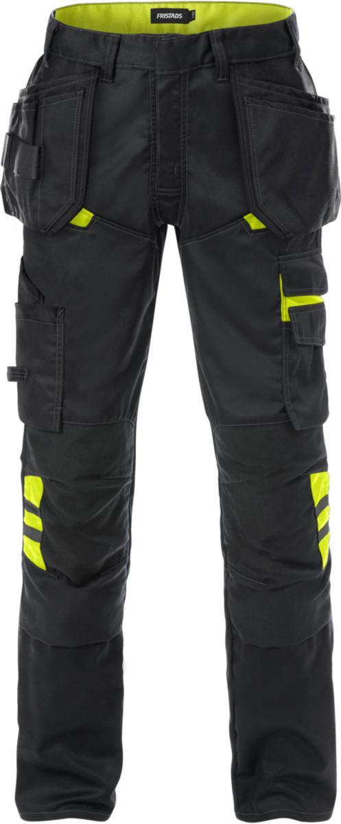 Midjebyxa Fristads 2595 STFP - HANTVERKARBYXA FR 2595 STFP SVART/HIVIS GUL C48