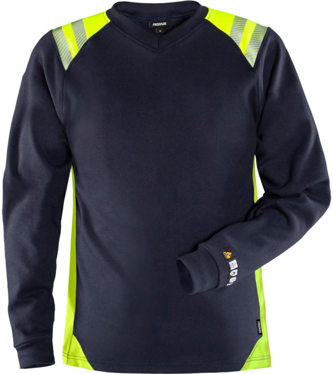 T-shirt Fristads 7358 TFL Dam - T-SHIRT FR 7358 TFL FLAM DAM MARINBLÅ/VARSEL GUL 3XL