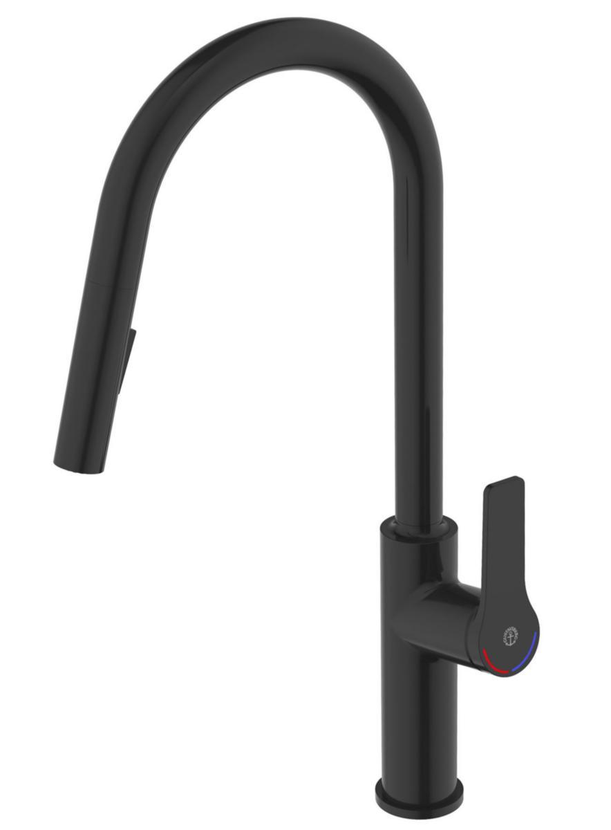 Kitchen Mixer Epic with Extendable Hand Shower, Gustavsberg - GBG EPIC KITCHEN MIXER PULL OUT. MATT BLACK