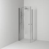 Duschhörna Skoga U-dusch Matt/klarglas med hålgrepp, Svedbergs