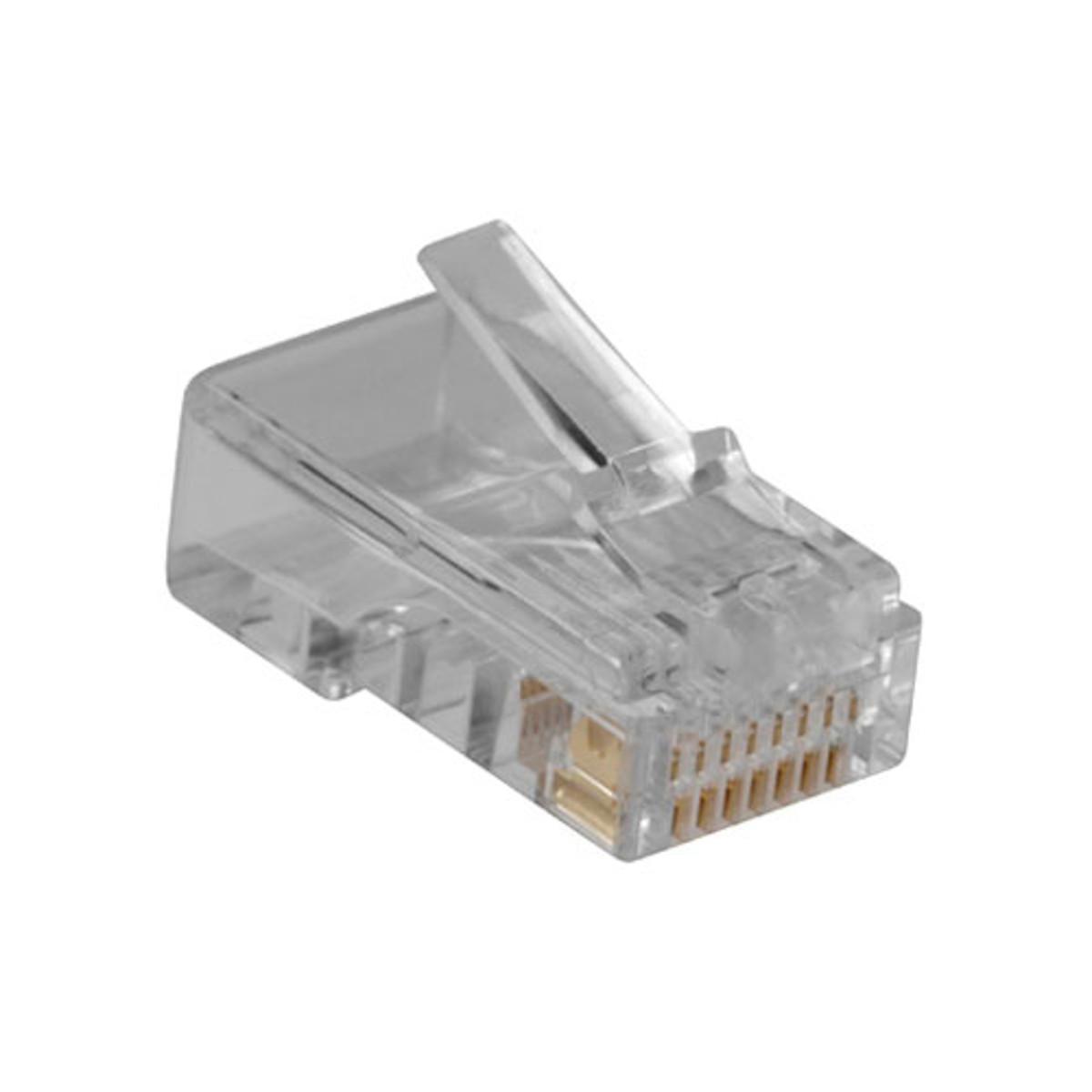 Modular contact RJ45 UTP for flat cable - MODULAR CONNECTOR RJ45 8/8 FLAT TD108 RJ45 UTP 8/8 25/fp
