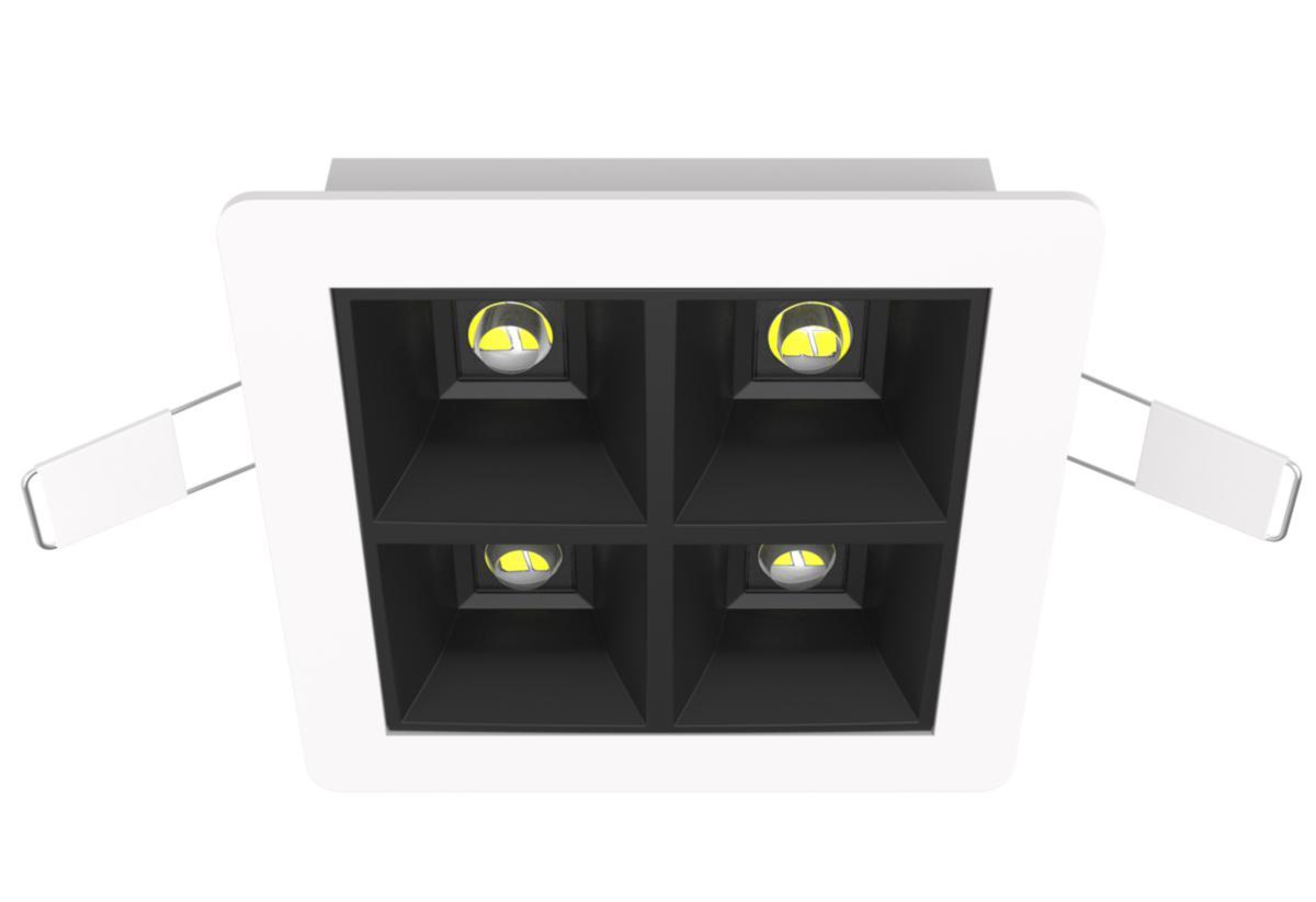 Takarmatur Mira 2x2 infälld - TAKARM IN 2X2 7W 4K 80 V DA MIRA
