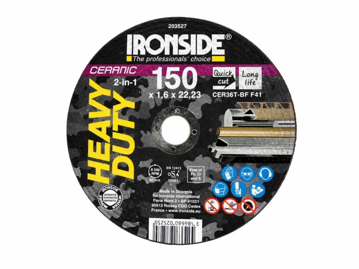 Kapskiva Ironside Keramisk F41 - KAPSKIVA IRONSIDE 150X1,6X22 KERAMISK HD 2IN1 203526
