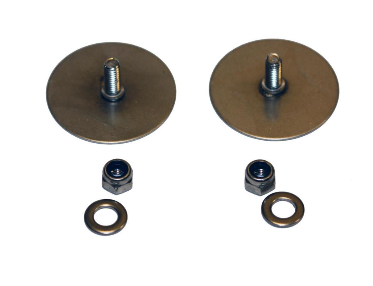 Round mounting plate with thread, Design4Bath - DESIGN4BATH,MOUNTING PLATE Ø30 M4X15, ROUND, SS 0.7MM, 2-PACK