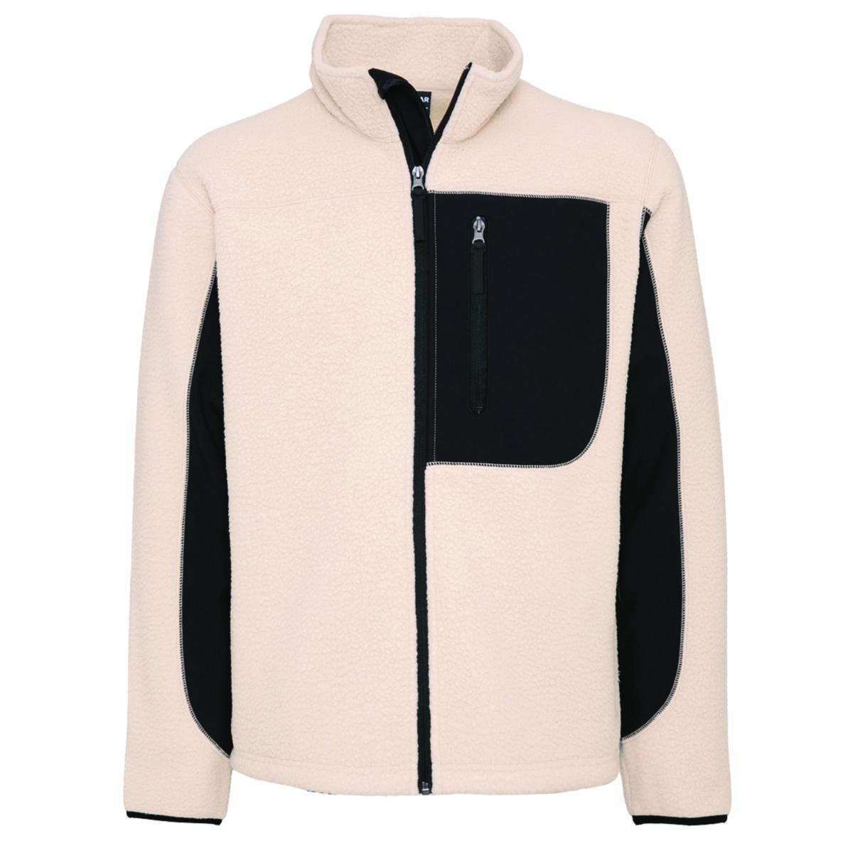 Sweaters Texstar FJ85 Pilefleece - PILE FLEECE JACKET SAND/BLACK