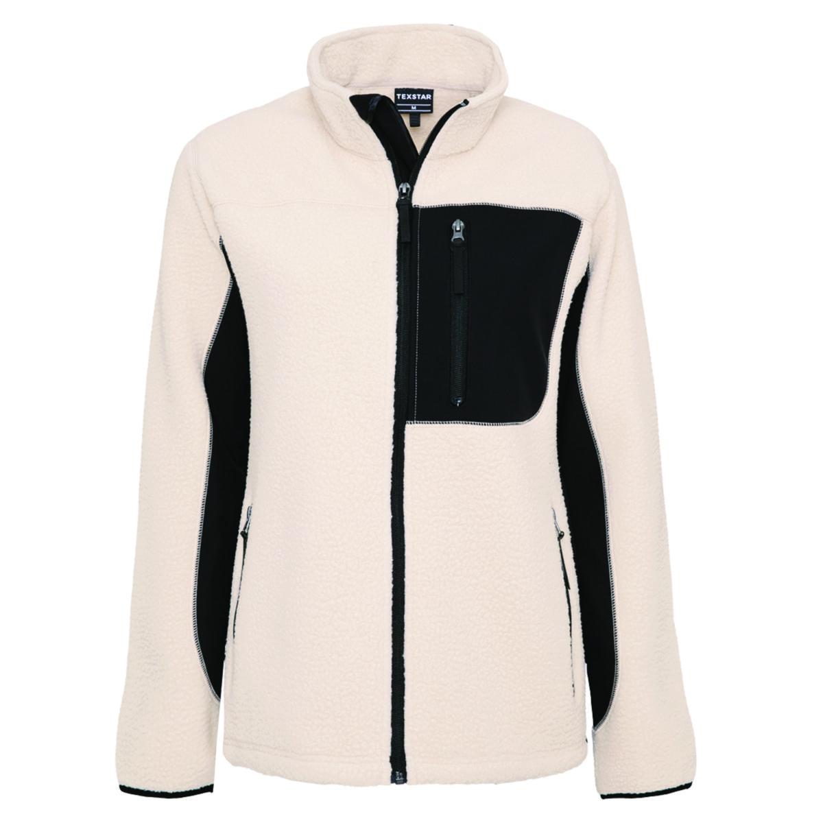 Sweaters Texstar WJ85 Pile fleece lady - PILE FLEECE JACKET SAND/BLACK