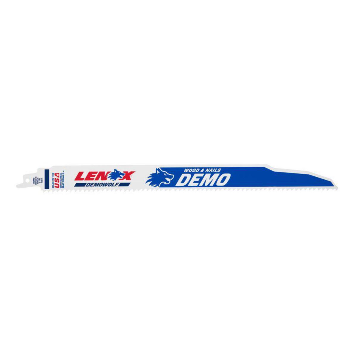 Reciprocating Saw Blade Lenox Demolition - DEMO RECIP 966R 9 X1X062X 6T 2/PK