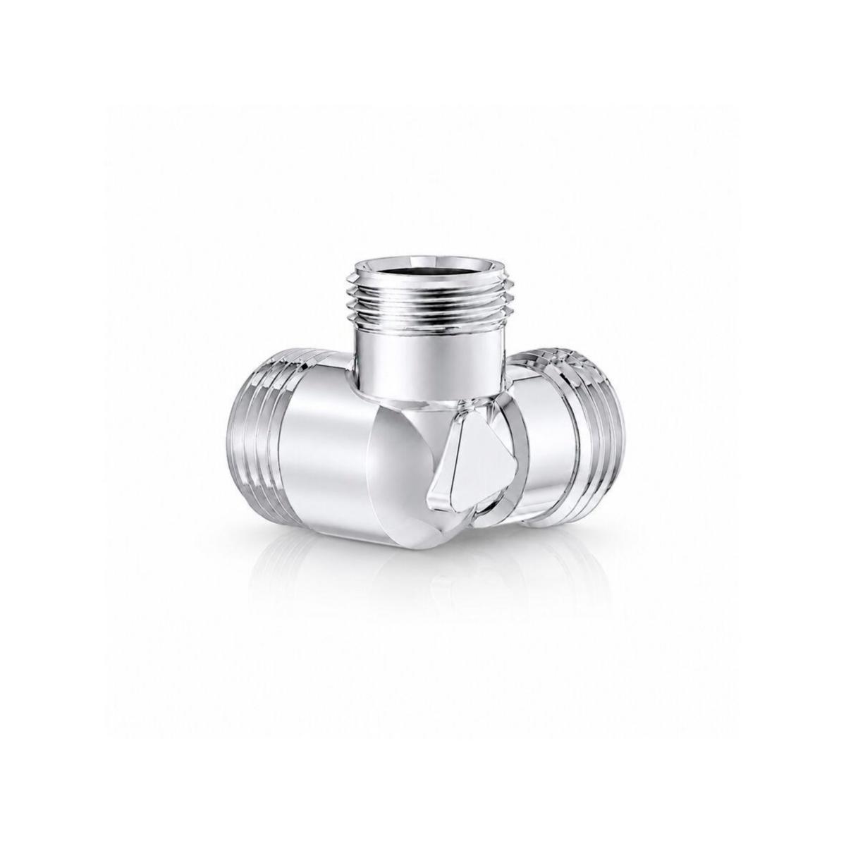 Kopplingsdel T-rör vinkelhörn Krom, Trio - TRIO KOPPLINGSDEL, HÖRN T-RÖR 3 RÖR, G15, F.60C/C BF KROM