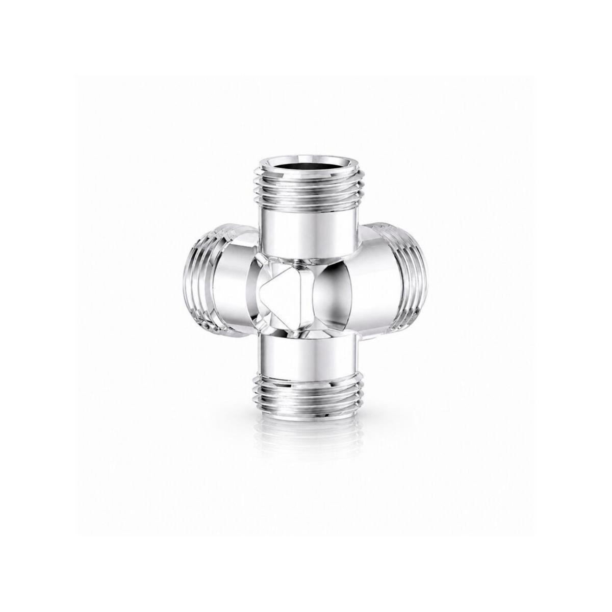 Kopplingsdel T-rör hörn, Trio - TRIO KOPPLINGSDEL, HÖRN T-RÖR 4 RÖR, G15, F.60C/C BF KROM