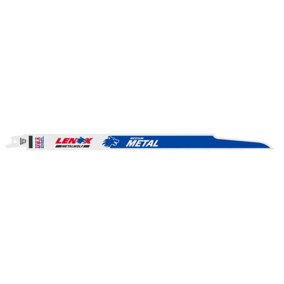Reciprocating Saw Blade Lenox for Medium Metal, 19 mm blade height. - RECIPS 118R 12 X3/4X035X18 5/PK