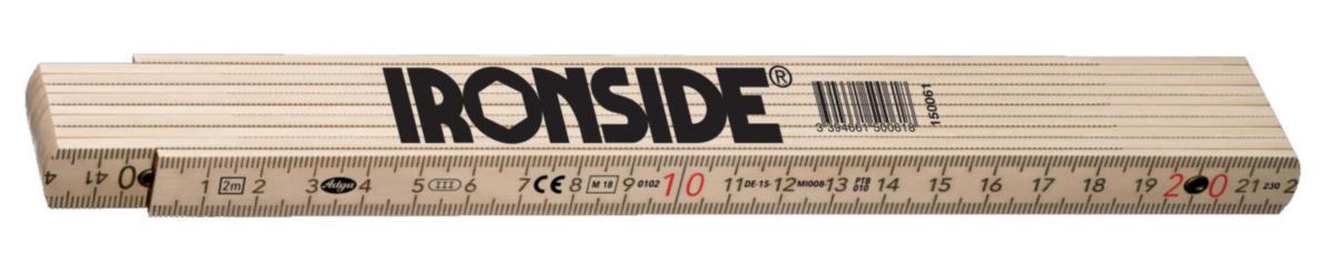 Folding Rule - FOLDING RULE IRONSIDE WOOD 2M 10 PART M/M 150061