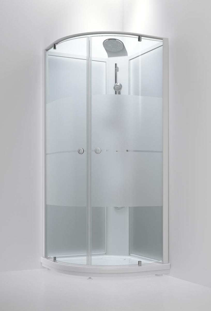 Duschkabin BRIC 4, INR - INR DUSCHKABIN BRIC 4 STREAK, WHITE, 1010X1010