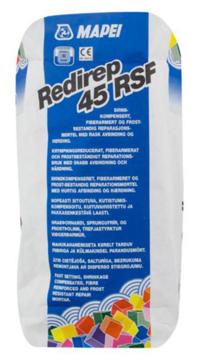 Lagningsbruk Redirep 45 RSF - LAGNINGSBRUK REDIREP 45 RSF 25KG/12.5L FIBERFÖRSTÄRKT