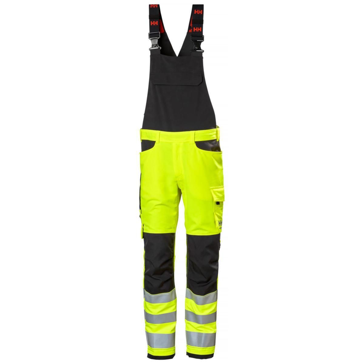 Hängselbyxa Helly Hansen 77549 Alna 4X - HÄNGSELBYXA HH 77549-369 GUL VARSEL KL2 ALNA 4X STL D104