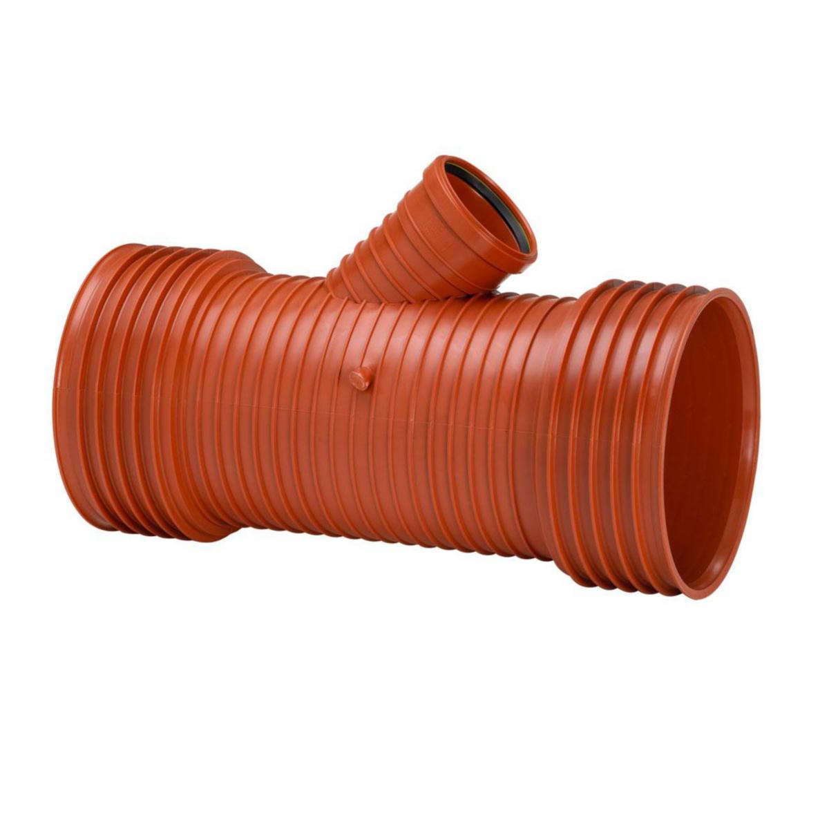 Ultra Rib 2, branch with two sockets, branch-off to smooth pipes - 250x160x45° BRANCH ULTRARIB 2 SOCK/SM SOCK, EN13476 PBB.5216
