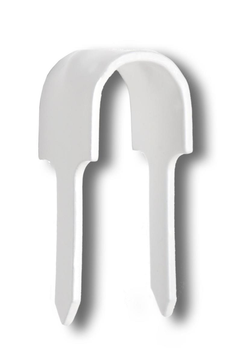 Lettiklammer elförzinkade med vit plastbeläggning - LETTIKLAMMER 12-2B/16P (50st)
