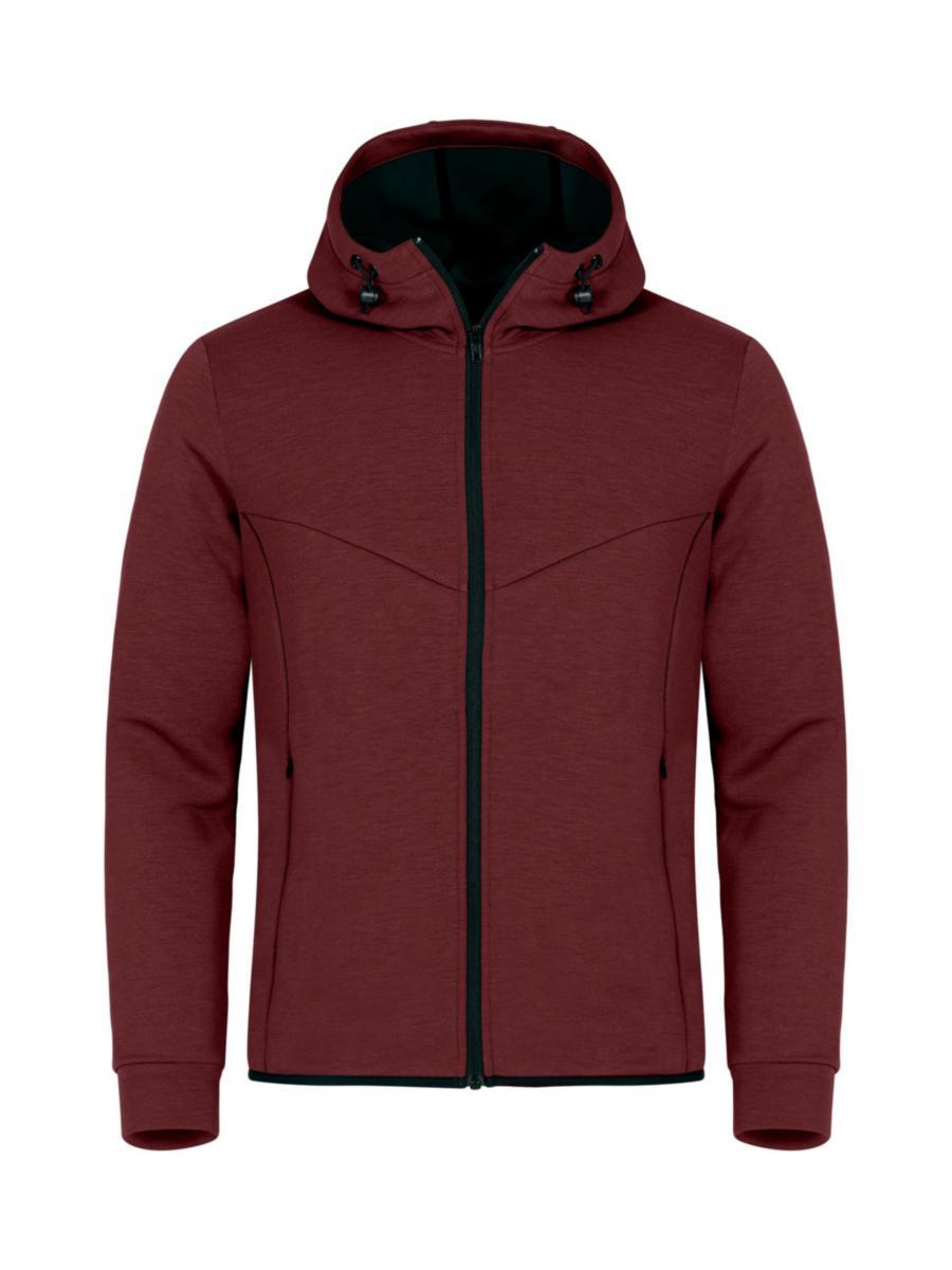 Huvtröja Clique 021024 Hayden - HUVTRÖJA CLIQUE 021024 HAYDEN HELZIP BURGUNDY STL XL