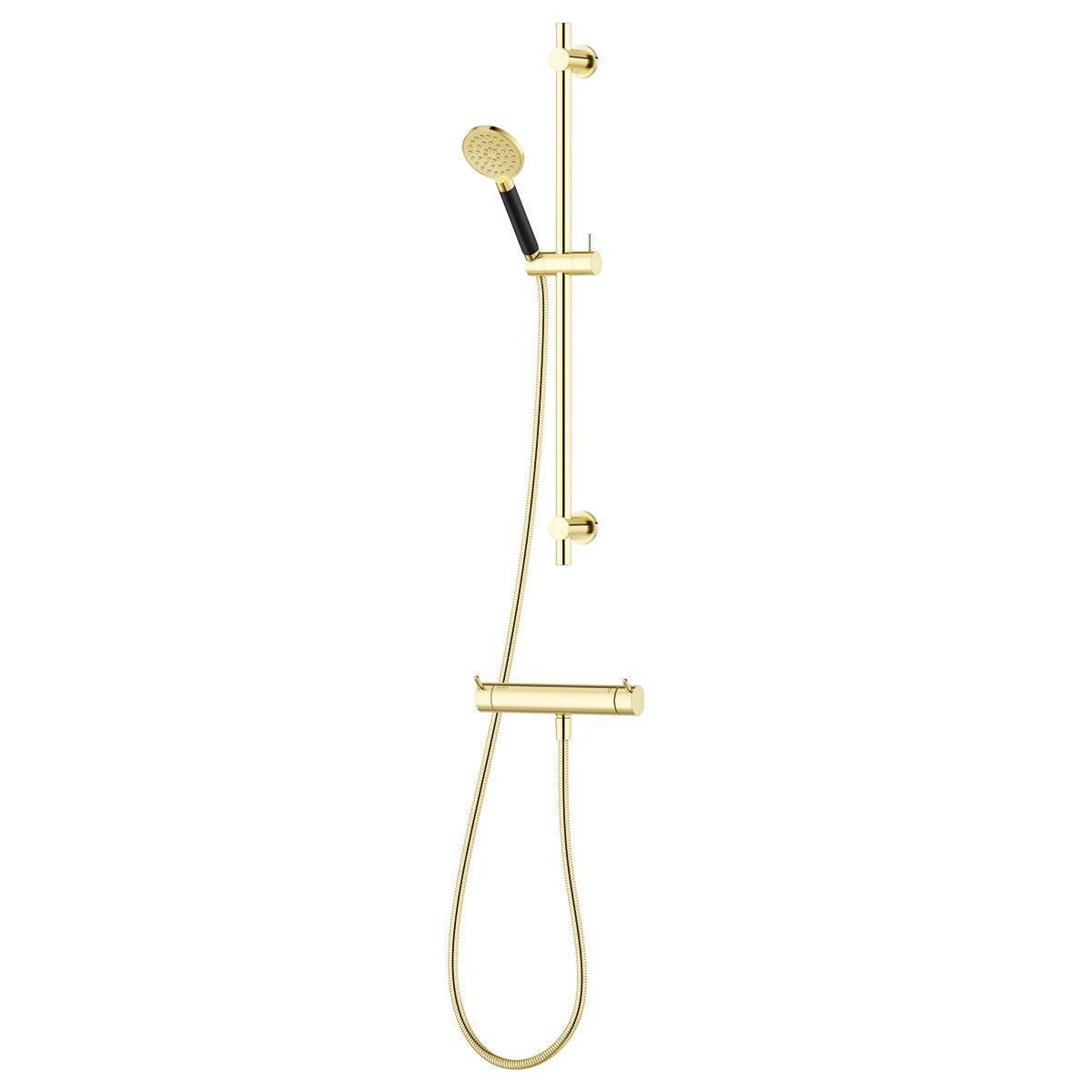 Duschpaket med blandare 150c/c, INXX II - MORA INXX II SHOWER KIT 150C/C TERM+D-SET. POL.MÄSSING, NY