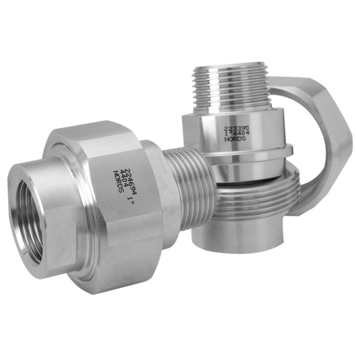 Coupling with conical seal, internal and external thread stainless steel, R-131 GKU, EN 1.4404 - 10 COUPLING IN/OUT THREAD GKU CONICAL SEALING 316