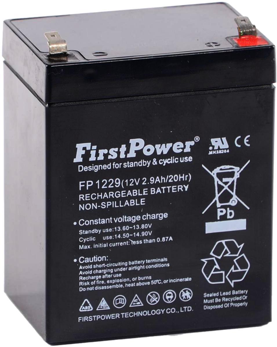 Blybatteri FirstPower Vrla - BLYBATTERI VRLA 12V 2,9AH FP1229