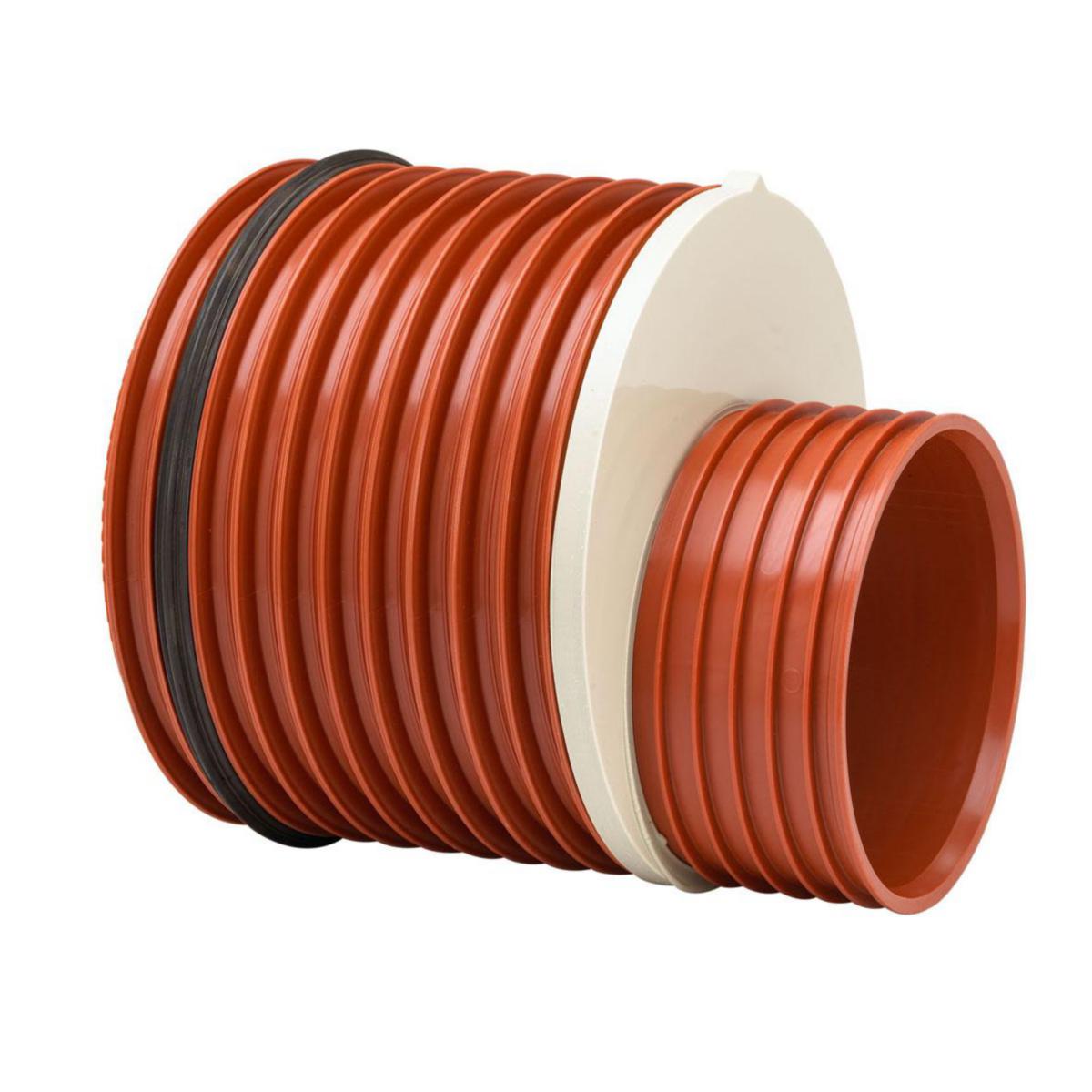 Ultra Rib 2, reducer from socket/spigot end, eccentric - 315x250 REDUCER ULTRARIB 2 EXCL. GASKET, EN13476 PBB.5216