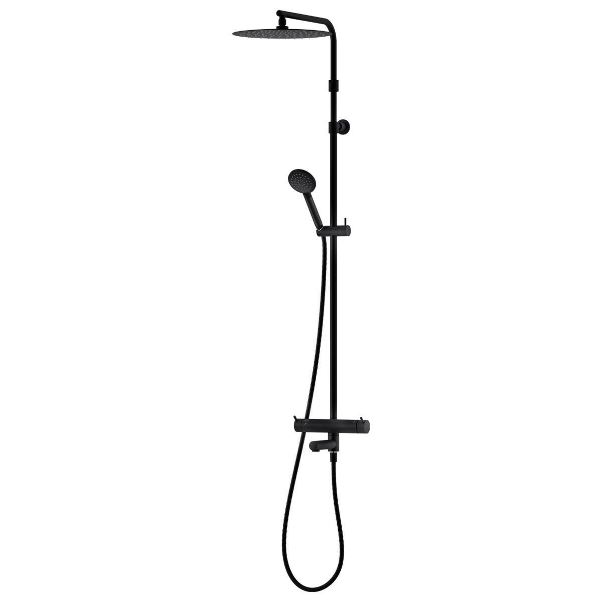 Takduschpaket med badkarsblandare 160c/c INXX II, Mora - MORA INXX II BATH&SHOWER SYSTEM KIT, 160C/C MATTSVART