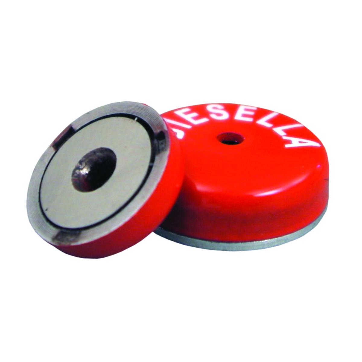 Potmagnet Inv.Gäng Låg - POTMAGNET LÅG HÅLØ4,75MM Ø28,5x8,75MM