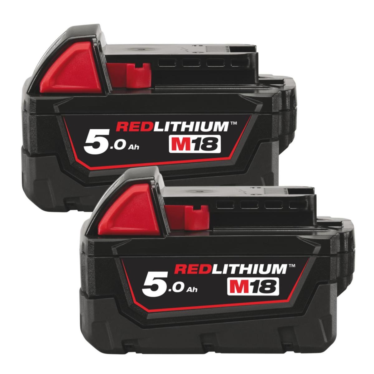 Battery kit Milwaukee M18 B52 - BATTERY KIT MILWAUKEE M18 B52 2X5.0 AH