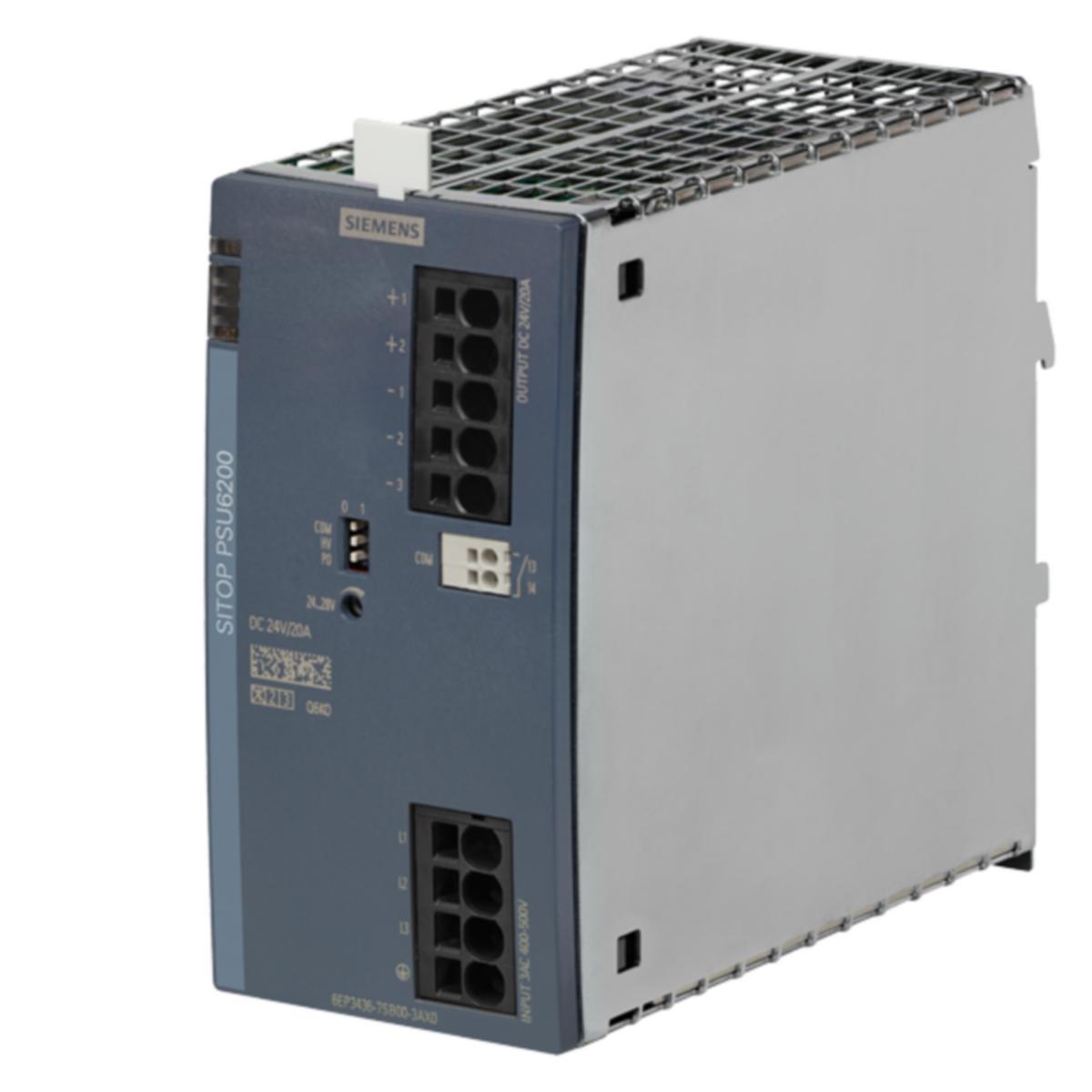Power supply unit Sitop PSU6200 3-phase - SITOP PSU6200 24 V/20 A 6EP3436-7SB00-3AX0