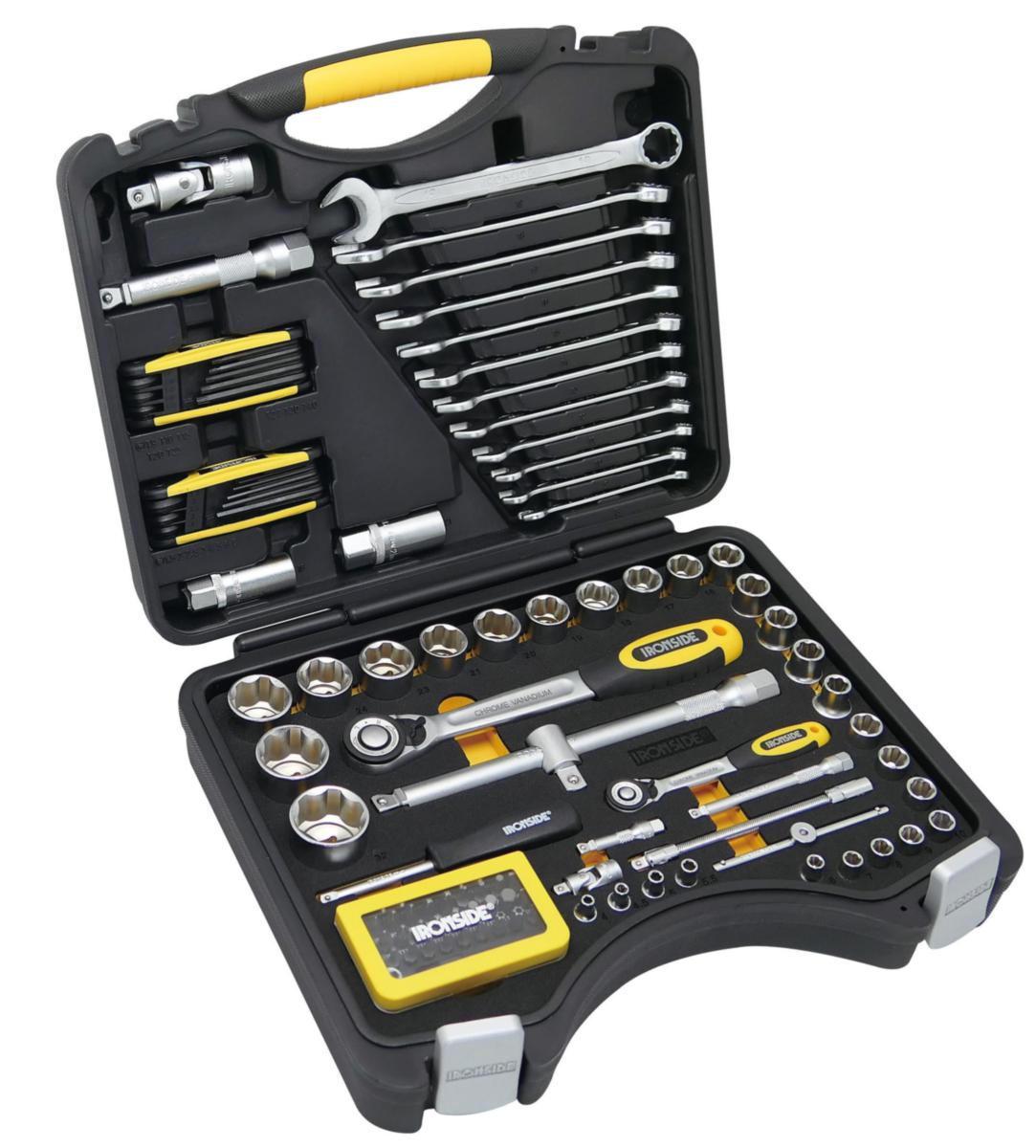 Hylsnyckelsats Ironside 1/4", 1/2", 103 delar - HYLSNYCKELSATS IRONSIDE FL.DR 1/4. 1/2" 103 DELAR 102683