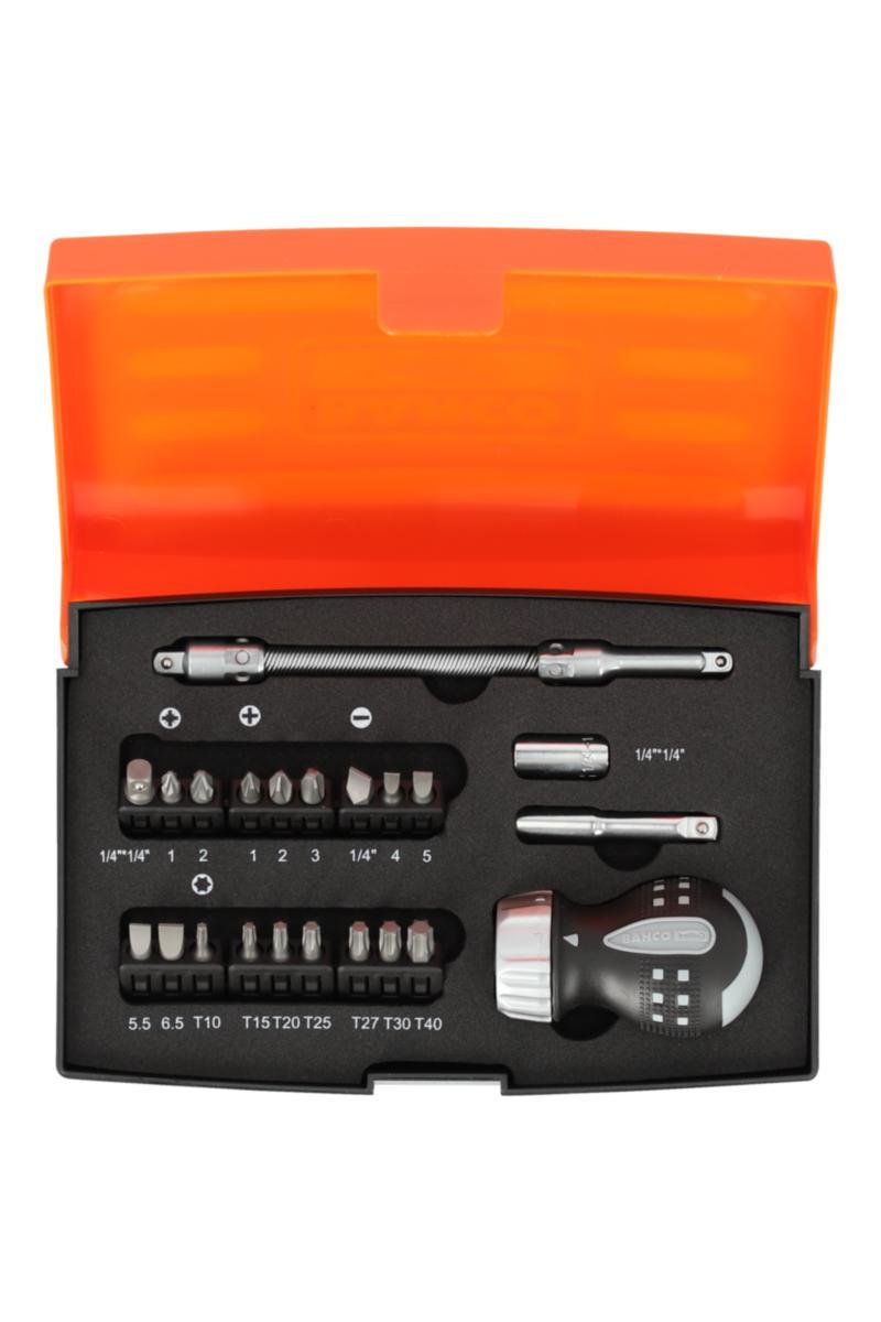 RATCHET SCREWDRIVER SET BAHCO 808050S-22 - RATCHET SCREWDRIVER SET BAHCO 808050S-22