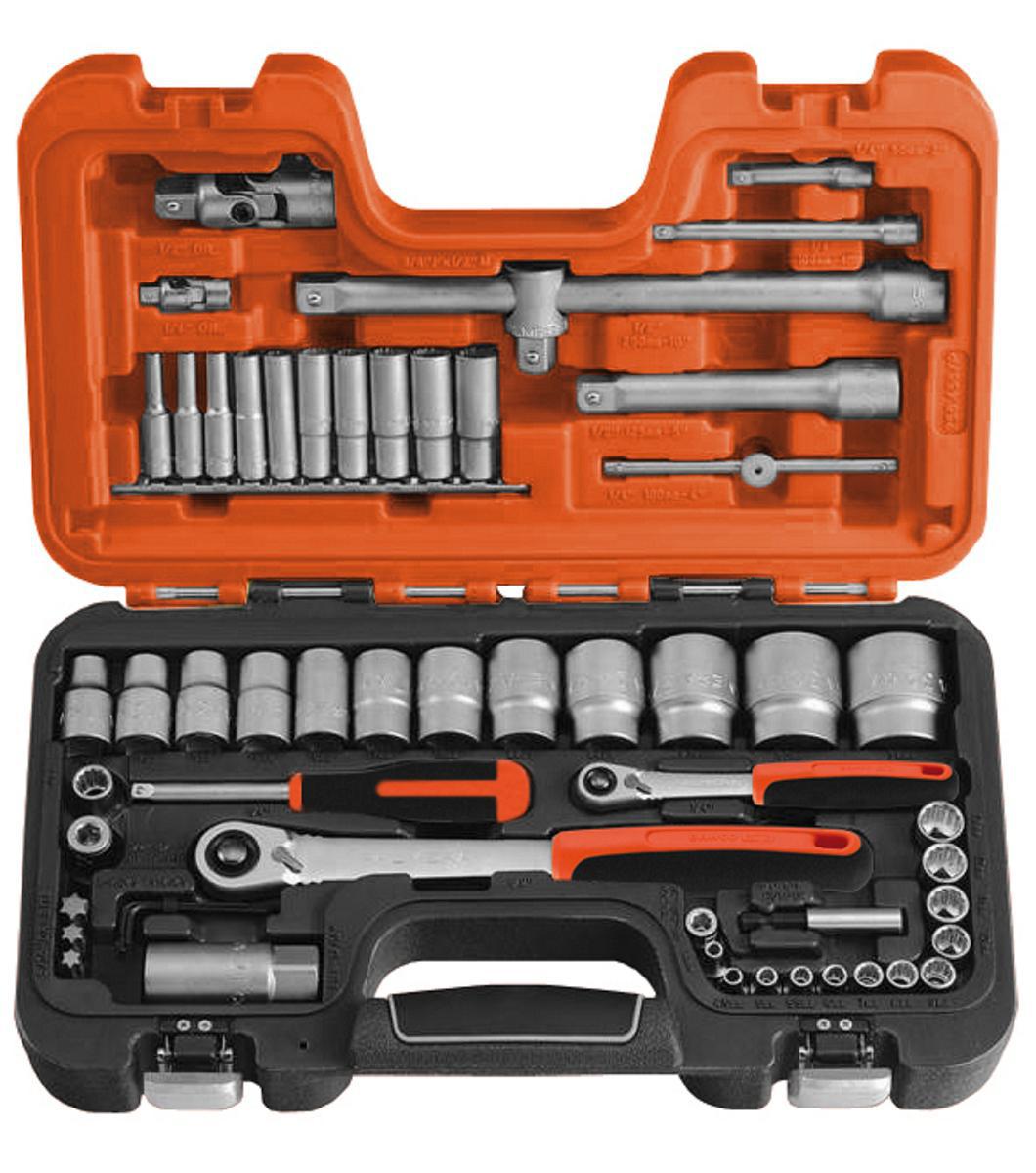 Hylsnyckelsats Bahco S560, 1/4", 1/2" 56 delar - HYLSNYCKELSATS BAHCO S560 1/4, 1/2 56 DELAR