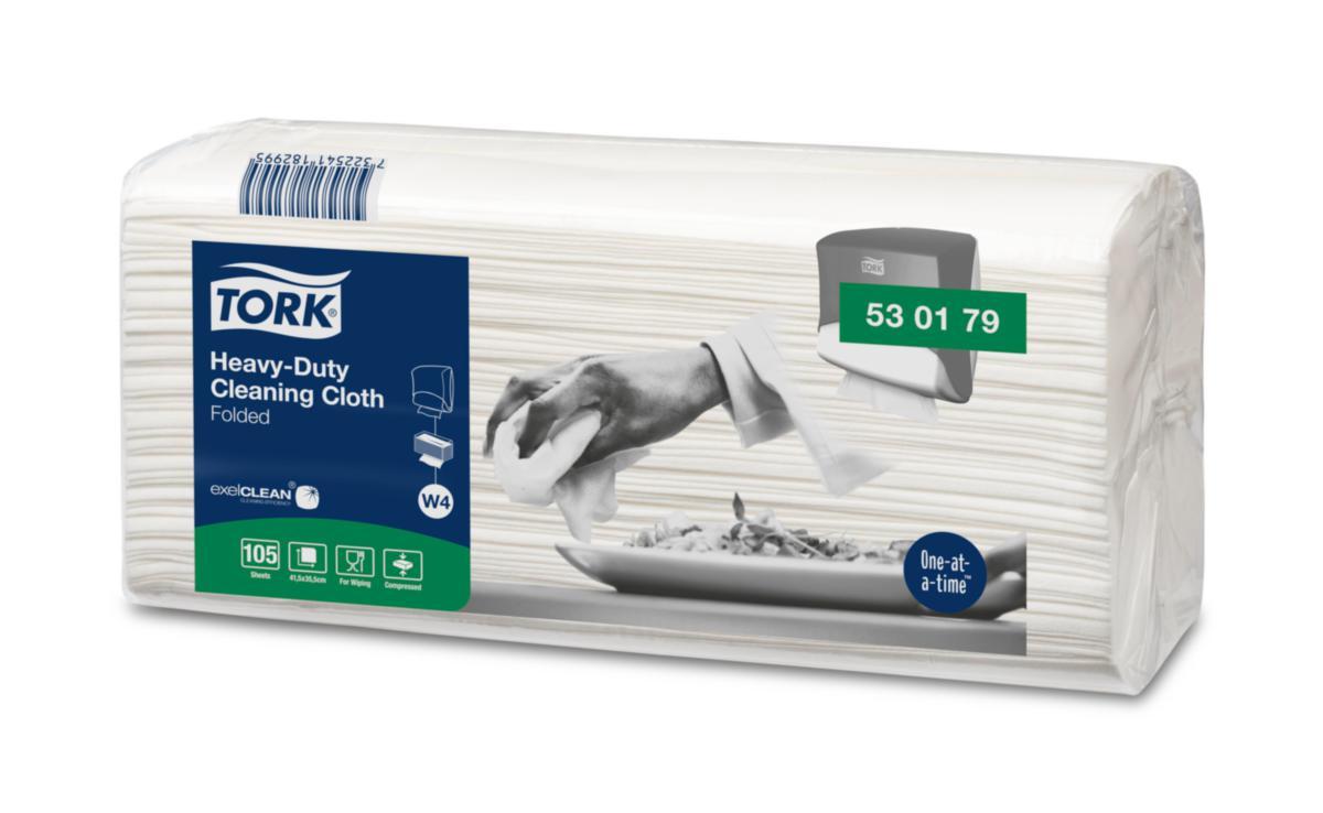 Cleaning Cloth Tork Heavy-Duty W4 White - TORK HEAVY DUTY CLEANING CLOTH WEIGHT CLOTH W4
