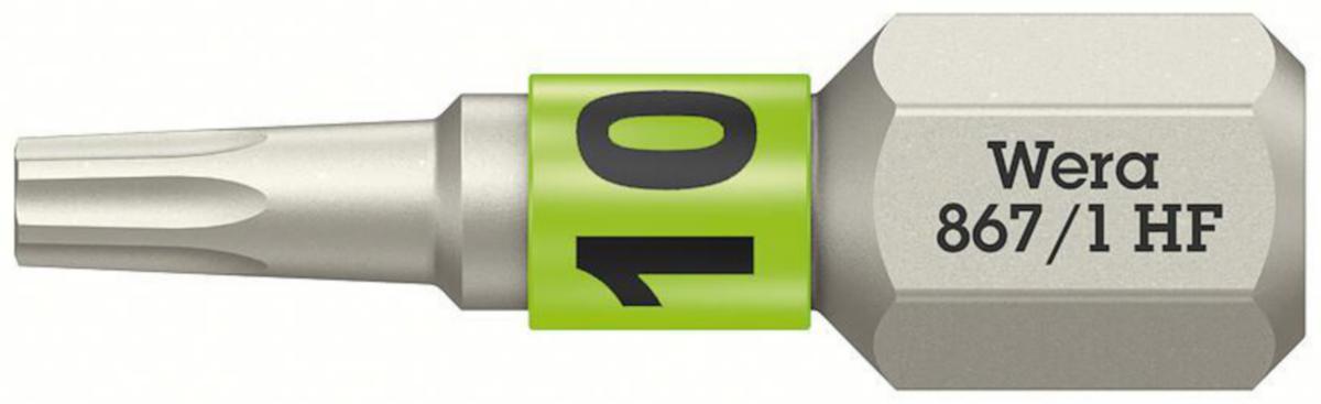 Wera 867/1 HF Torx Bits - BIT WERA 867/1 TORX HF TX10 LENGTH 25MM HOLDING FUNCTION