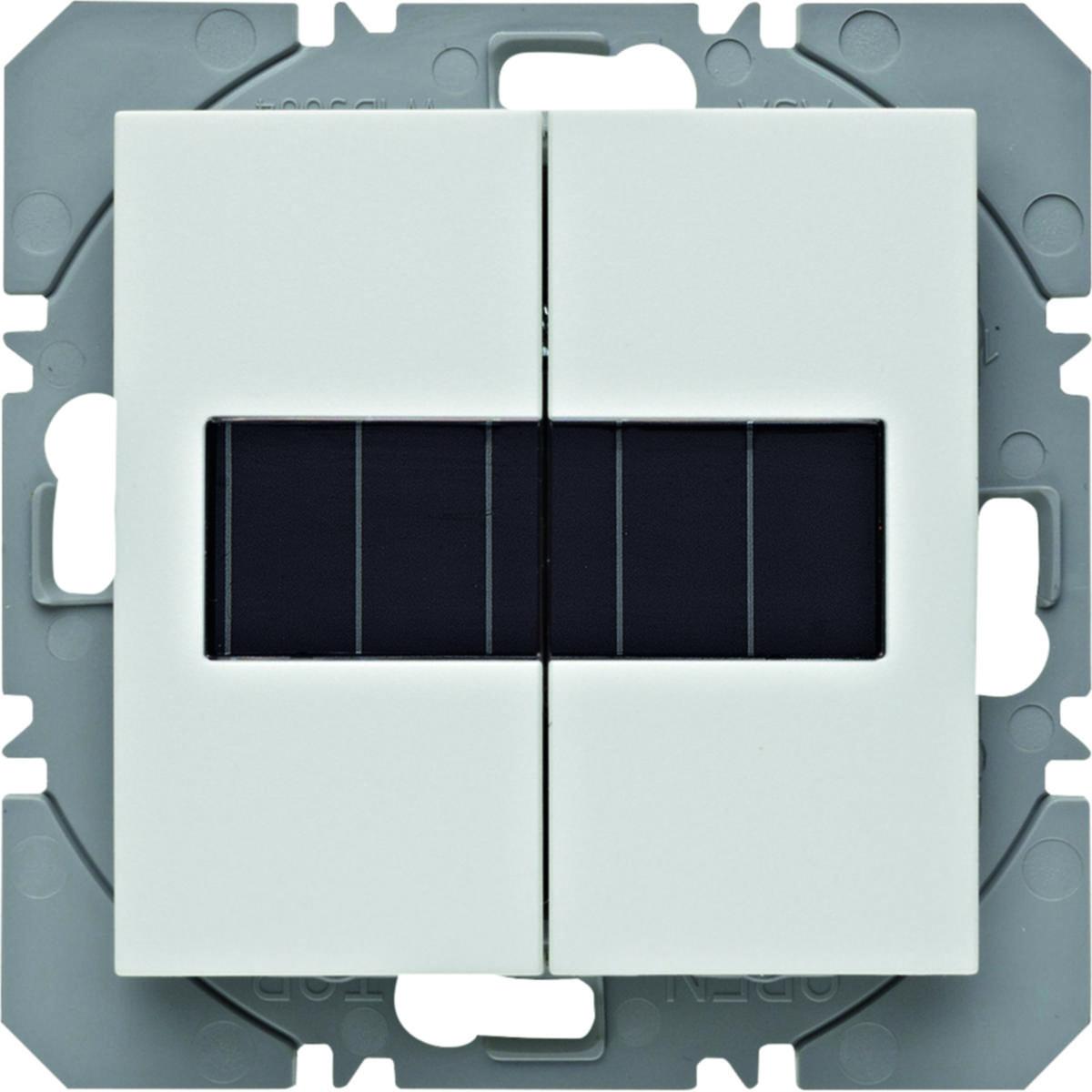 Tryckknapp radio solcellsdriven, Berker - KNAPP QL 2-V.SOL.UTV.P-VIT S.1