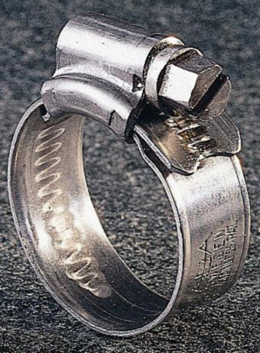 Slangklämma ABA Original rostfri - SLANGKLÄMMA ABA ORIGINAL 12MM ROSTFRI W4 15-24MM