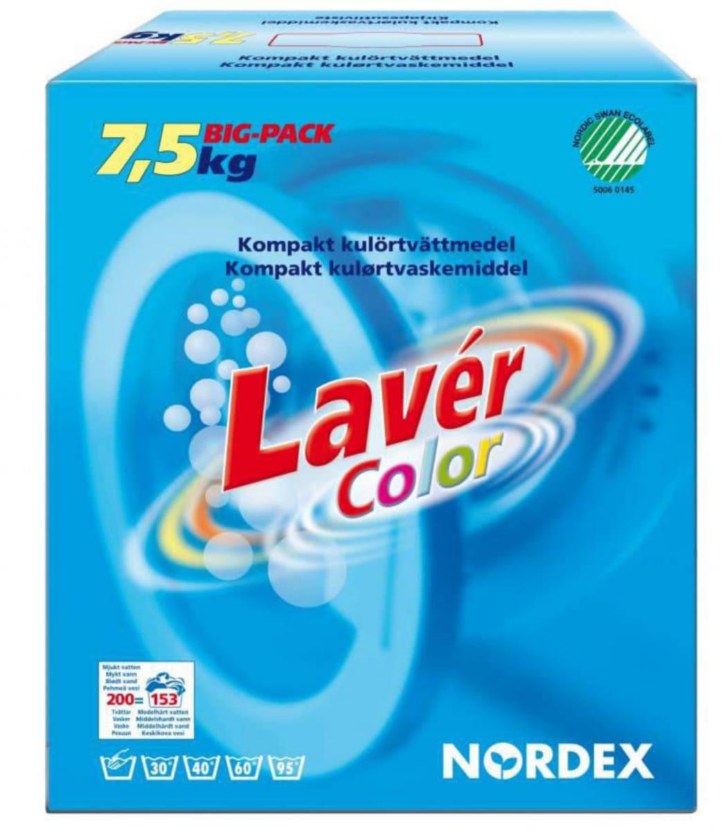 Tvättmedel Nordex Lavér Color - TVÄTTMEDEL NORDEX LAVÉR COLOR 7.5KG PARFYM SVANEN